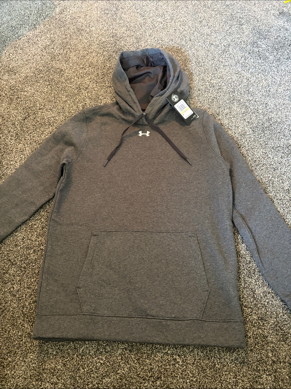 NWT Under Armour Women’s Dark Heather Gray Hooded Sweatshirt